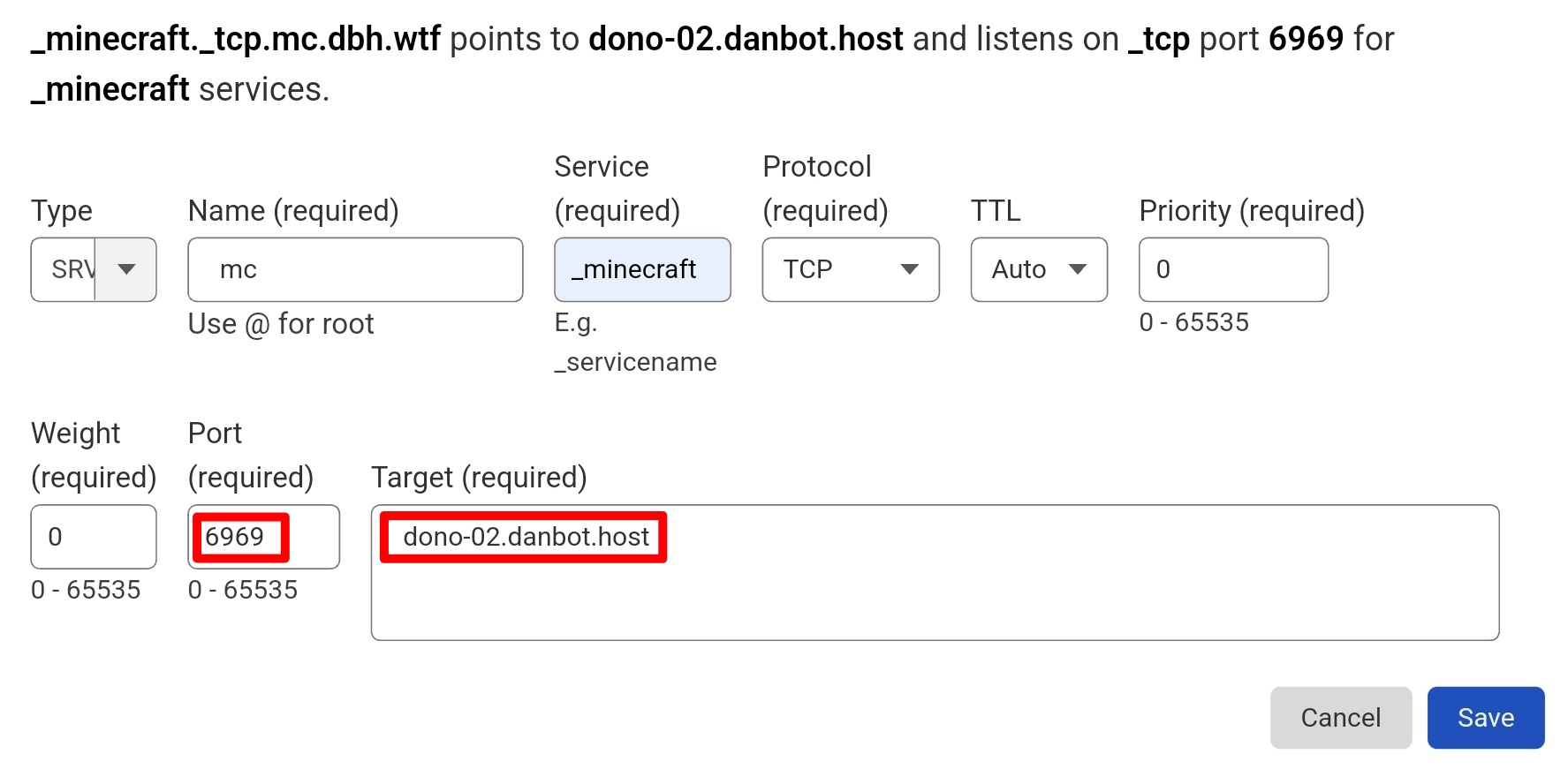 Example from Cloudflare